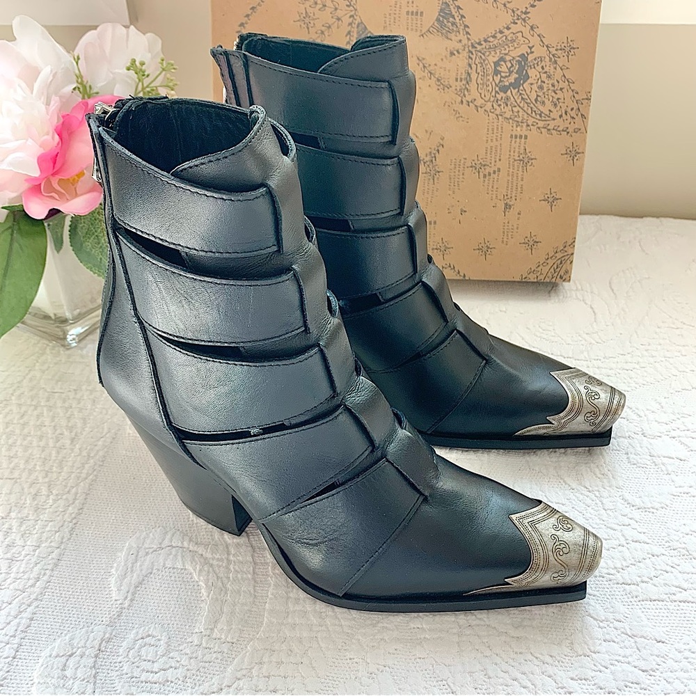 NEW Free People Brayden Fisherman Bootie black NIB NWT - Picture 8 of 16